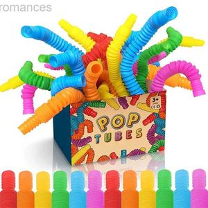 Decompression Toy 1-5PCS Colorful Telescopic Tube Novelty Spring Pop Tubes Stretching Pipe Child Adult Stress Relief Squeeze Toy Kids Sensory Toys d240424