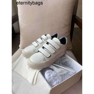 the row shoes High The end Row new calf leather classic white shoes casual white shoes sneakers women
