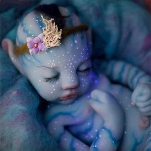 Dolls 30CM Avatar Baby Reborn Whole Silicone Body Reborn Doll Soft Baby Reborn Solid Silicone Handmade NewBorn Kids Doll Toys Gift