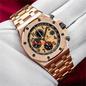 Schweizer Luxus Uhren AP Automatic Watch Audemar Pigue Royal Oak Offshore -Zeitcode 26470OR 18KT ROSE Gold Brick HBCA