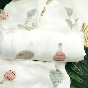 Filtar ins ballong muslin baby filt bambu fiber swaddle mjuk född badväv spädbarn wrap slowsack barnvagn