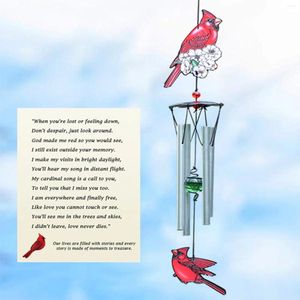 Декоративные фигурки Pet Red Birds Металлическая трубка Ветровой звук для садового двора творческий арт -арт Бершащий птица висящие украшения вечеринки 25