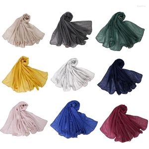 Этническая одежда Женщины Стильный шарф Шаул Хлоп Хиджаб мусульманские платки золотые блестящие цепь декор n7yf