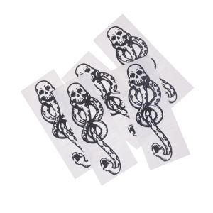 Tattoos 1/5pcs Comensais da morte Marca escura Make Up Tattoos Acessórios de cosplay Acessórios de cosplay e dança de dança de dança Art Tatoo temporário