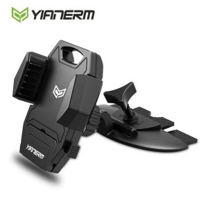 Stojaki Yianerm Car Phone Holder CD Glot do telefonu w telefonie w samochodzie dla iPhone'a Samsung GPS Opieki OneClip dla Huawei Xiaomi