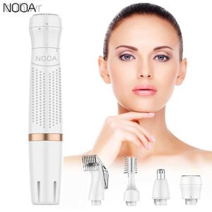 Epilator NOOA 4 i 1 Kvinnor Elektrisk rakapparat för kvinnor smärtfritt hårborttagning Bikini Elektrisk ansiktsepilator Eyebrow Body Hair Trimmer D240424