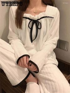 Women's Sleepwear Leisure Wear Homewear Nightie Female Coral Fleece Pajamas Sets For Women Autumn Winter Thick Warm Sweet Cute Flannel