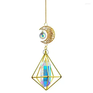 Decorative Figurines Suncatcher For Window Moon Crystal Wall Hang Ornament Rainbow Maker Clear Ball Prism Sun Shine Catcher Car