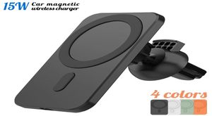 Nyaste magnetiska trådlösa billaddare för iPhone 12 Pro Max Mini Magsafe Fast Charging Wireless Charger Car Phone Holder3177481