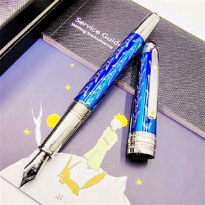 Pens Mom Le Little Prince Fox MB Luxus 145 Tinte Stifte Blau Metallharz Rollerball Kugelschreibgeschichte Schreibzeit mit Seriennummer