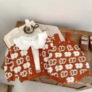 Set inverno per bambini primaverili abiti a maglia abiti a maglia a maniche lunghe cardigan a maglia munta