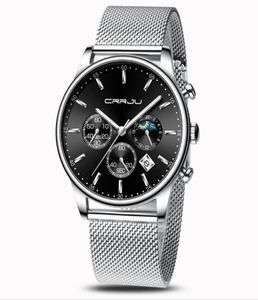 Crrju 2266 Quartz Mens Watch Vendita di orologi casuali orologi di moda popolare studente Data Accurate orologi da polso8648865