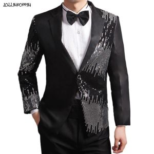 Куртки мужски для блеска пиджаки с надписью на ножах новой 2020 Paillette Tuxedo Stage Costumes Blaser Masculino Бесплатная доставка