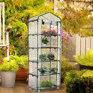 Garden Conservatory Cover Easy To Assemble Clear PVC Scroll Zipper Design Greenhouse Plant 240415