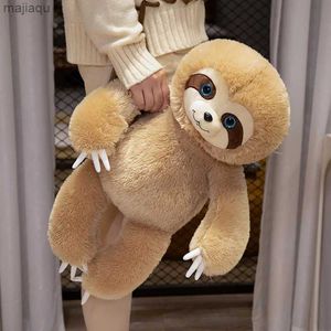 Plyschdockor het simulering fluffig knubbig sloth plysch docka söta fyllda djur kawaii mjuka livliga barn leksaker för flickor pojkar gåvor decol2404