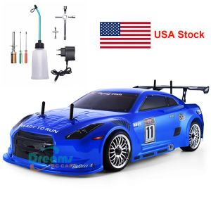 Cars HSP RC CAR 4WD 1:10 On Road Racing Two Speed ​​Drift Vehicle Toys 4x4 Nitro Gas Power High Speed ​​Hobby Remote Control Car