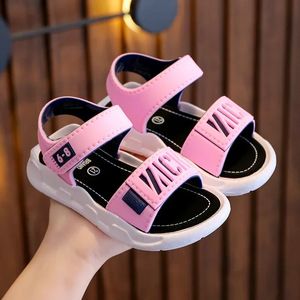 Children Sandals Students Nonslip Shoes Simple Generous Boys Girls Sandals Wear and Off Easy Soft Bottom Kids Casual Footwear 240418