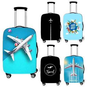Accessories Map Plane Print Luggage Cover Travel Accessories Thick Elastic Trolley Case Protective Cover Antidust Suitcase Covers