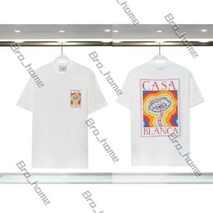 Designer T -Shirt Casablanc Shirt T -Shirt T -Shirt Luxus Herren Marke Fashion T -Shirt Regenbogen Pilz Buchstaben kurz Ärmel Tops Baumwolle Loose Casa Blanca Man Shirts 144