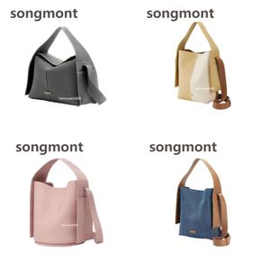 مصمم العلامة التجارية Songmont Bag Luna مقبض القابض سلة Crossbody Song Handbag Bucket Underarm Hobo الكتف الإبط الرفاهية الكبيرة نصف القمر من الجلد الأزياء