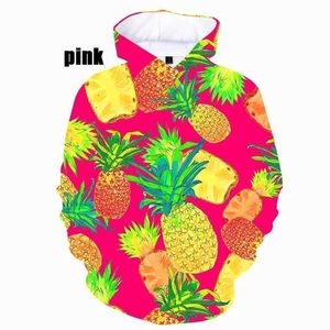 3ll3 mäns 3D -frukter trycker hoodies för män ananas grafiska huva tröjor barn roliga y2k tröjor unisex harajuku klädhoodie 240424