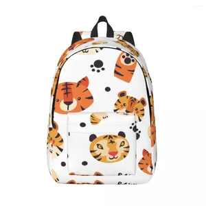 Zaino carino tiger heads unisex da viaggio da viaggio da viaggio bookbag mochila