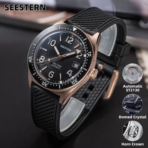 SEESTERN Diveing Watch of Men Automatic Mechanical Wristwatches 20bar Waterproof Sapphire ST2130 Movement BGW9 Luminous S435 240419