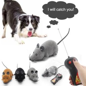 Toys Simulation Mouse Electric Dog Toy Wireless Remote Control Interactive Pet Toys för små stora hundar Valp inomhus lekförsörjning