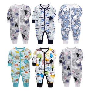 Enstycken 024månaders nyfödda baby jumpsuit Sommarkläder Kort ärm med spädbarn Onesie Cotton Soft Baby Girl Rompers Toddler Costume