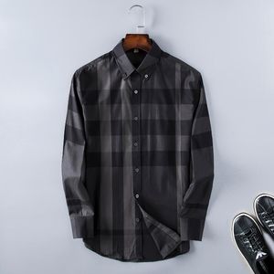 Designer Männer Blusen Shirts Fashion Classic Summer New Plaid T-Shirt Plus Size Casual Long Sleeve Top #4870