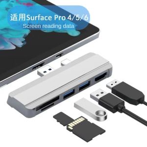 Hubs for Surface Pro 6 Pro 5 Pro 4 Hub dock con 4K HDMicompatible USB 3.0 SD TF Card Reader Hub