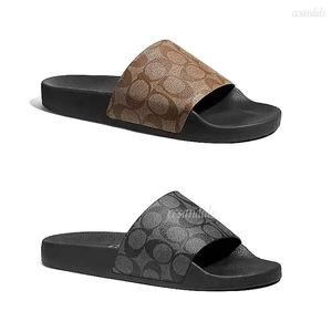Designer Fashion Luxury Coachness Slides Sandals Ficellate Casual Maresini da donna Piattaforma Sandali Modella stampata Sandali Sandali Summer Beach Flat Tazz pantofole