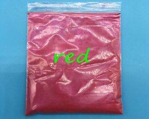 Säljer röd färg Mica Powder Pearlescent bläckpigment för kosmetisk ögonskuggdekorationsmaterial 100gpacknail Polish8281544
