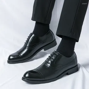 Casual Shoes Men Formal Lace Up Classic Dress Business Italian Oxfords Footwear Eleganc