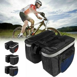 Double Pannier Waterproof Bag Bike Bicycle Cycling Rear Seat Trunk Pack Pouch Accessories240410
