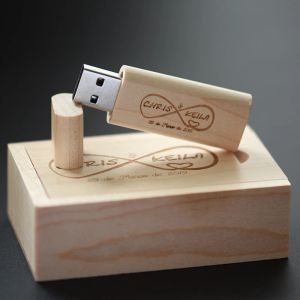 Drives JASTER 5pcs/Lot Wooden + Box USB Flash Drive U Stick Pendrive 4GB 16GB 32GB 64GB 128GB Memory Creativo Personal Free LOGO Gift