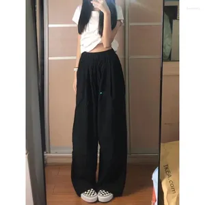 Women's Pants Deeptown Oversized Japanese Black Harajuku Baggy Wide Leg Trousers Vintage Casual Jogging Korean Y2k Fashion Summer