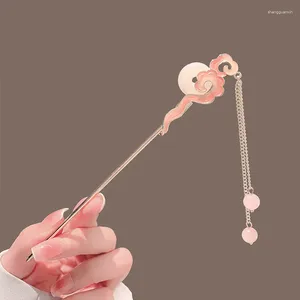 Hair Clips Accessories Ornaments Hairstyle Design Tool Tassel Cloud Stick Geometric Chinese Style Hairpin