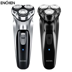 Shaves Enchen Blackstone 3D Electric Face Shaver For Men USB Smart Recarregável Charging Fast Charging Máquina de barba de barba elétrica