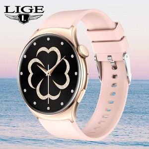 ساعة Wristwatches Lige جديدة 1.43 بوصة شاشة AMOLED SMART WATCH 2024 Bluetooth Call Watches for Women Health Monitor Sport Women Women Smartwatch 240423