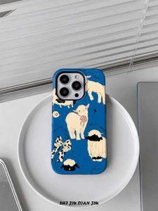 Cell Phone Cases Cartoon Cute Little Lamb Case for IPHONE 15PRO MAX 14 13 PRO 13 PRO MAX 15 15PLUS 15PRO Acrylic Hard Mobile Phone Cases d240424