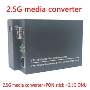 充電器2.5GメディアコンバーターXPON SFPスティックモジュールGPON/EPONブリッジモードONU光ファイバートランシーバーWeb互換Mikrotik ODI MA5671A