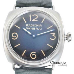 Fashionabla rostfritt stål Herrdesigner Titta på Penerei Pam 1335 Radiiomir Tre Giorni i rostfritt stål med Blue Dial Wl EJ8T