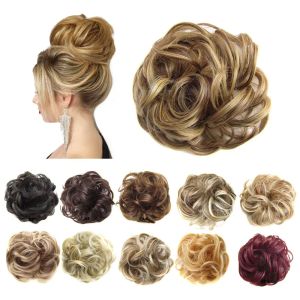 Chignon Jeedou Cabelo sintético Chignon Donut Elastic Rupge Rubber Band Bun Pad Updos Messy Hairstyle DropShipp Supplier