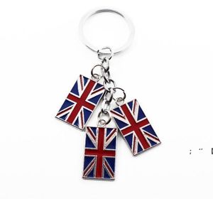 Flag Keychain Various shapes British Style Pendant Gift Favor Car United Kingdom American Foreign Affairs Gifts National Flags RRE3501075