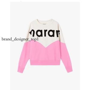 Isabel Marant Hoodies projektant mody luksusowy bawełniany trójkąt na pół szyi bluzy najwyższej jakości luźne trendy swobodne bluzy Sweter 8329