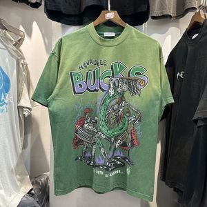 NEUE VINTAGE TEE T-SHIRTS MEN Frauen hochwertige T-Shirt-Druck-Top-T-Shirts Grün grün