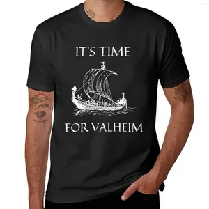 Men's Tank Tops It's Time For Valheim Sailing Boat T-Shirt Cute Clothes Blanks Edition Mens Graphic T-shirts Pack