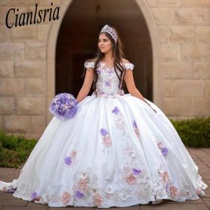 Princess Quinceanera Dresses Abito da ballo 2024 Appliques in pizzo dolce 16 vestito Vestidos de 15 anos