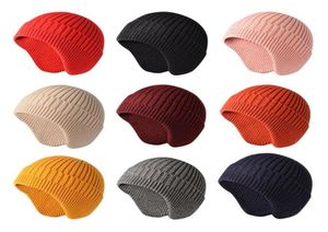 Beanies Mode warmen Strickhut mit Ohrklappe Winter für Männer Frauen Schädel Kappen Outdoor Working Sport Cycling1568447